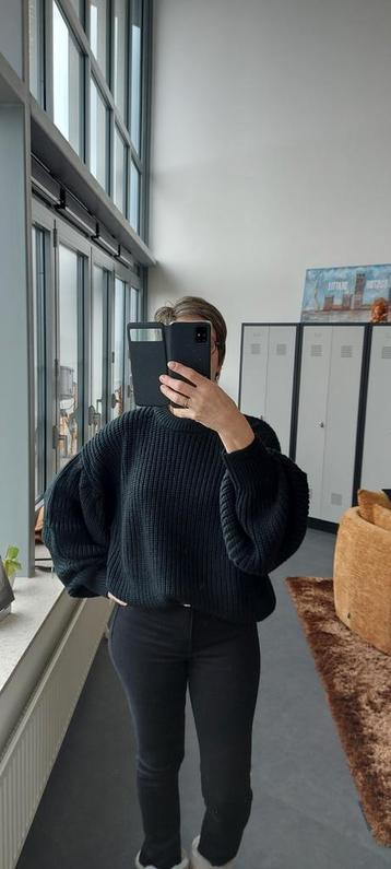 Raizzed zwarte trui ballonmouwen - Maat L beschikbaar voor biedingen