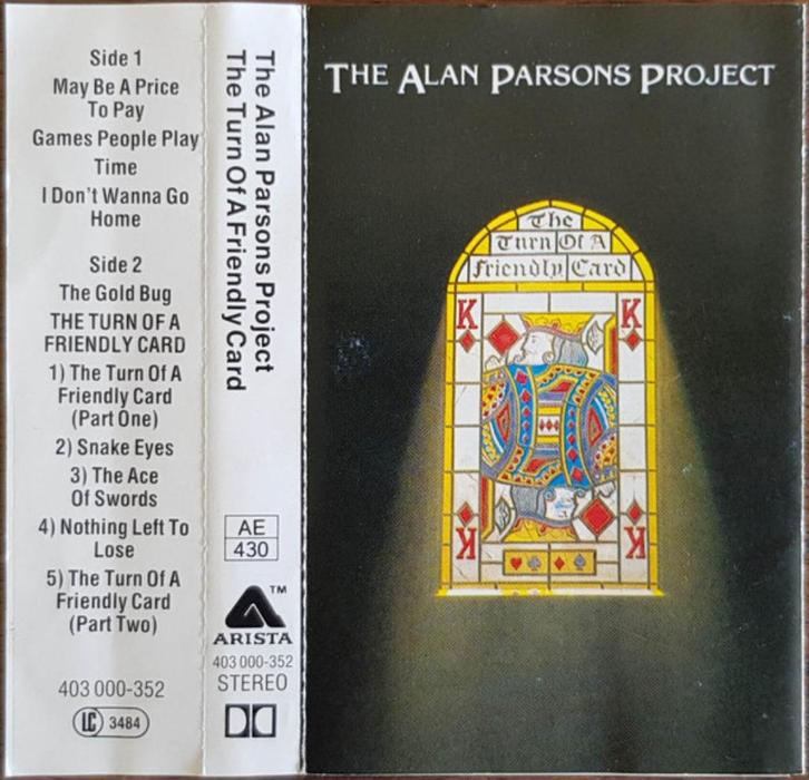 The Alan Parsons Project–The Turn Of A Friendly Card Cassett, Cd's en Dvd's, Cassettebandjes, Origineel, Pop, 1 bandje, Ophalen of Verzenden