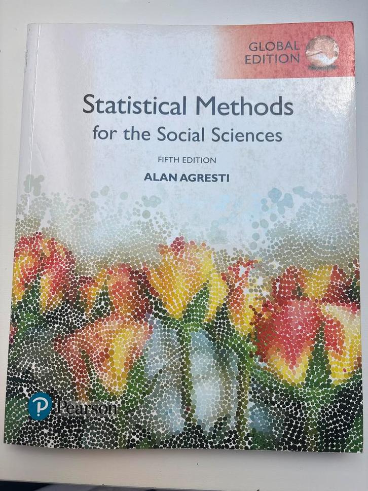 Statistical Methods - Alan Agresti, Boeken, Studieboeken en Cursussen, Zo goed als nieuw, HBO, Gamma, Ophalen of Verzenden