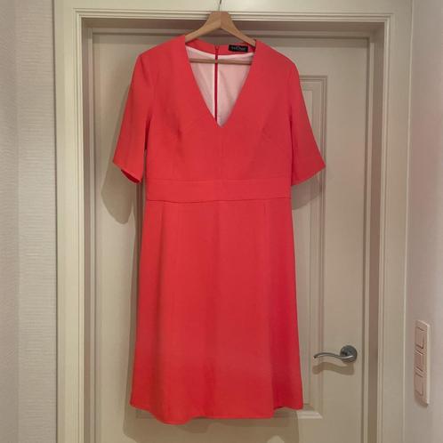 Ladress Jurk Koraal roze Maat L Crepe, Kleding | Dames, Jurken, Zo goed als nieuw, Maat 42/44 (L), Roze, Boven de knie, Verzenden