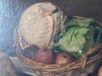 Groente stilleven. Olieverf op doek., Antiek en Kunst, Kunst | Schilderijen | Klassiek, Ophalen of Verzenden