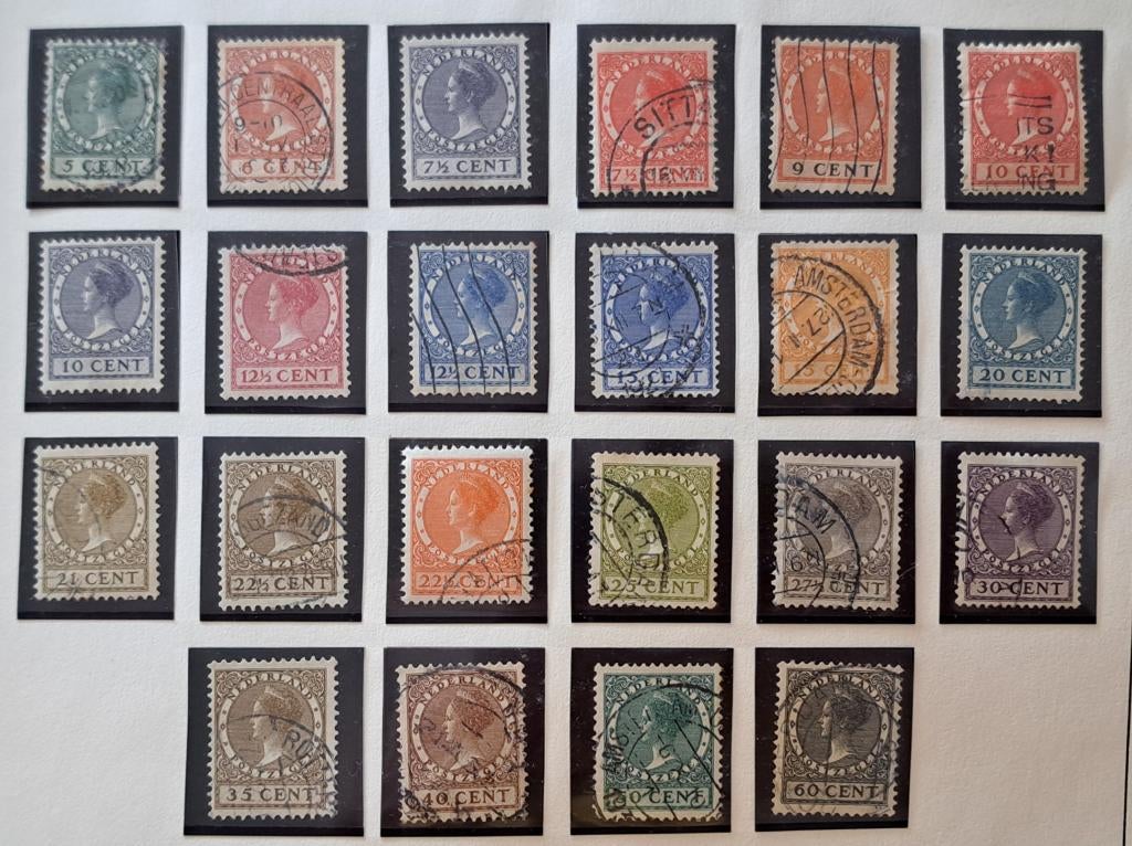 Nederland 1926 nvph 177/198 gest. (Davo), Ophalen of Verzenden, T/m 1940, Gestempeld