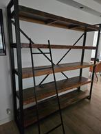 Industriële Open Wandkast met Ladder, Ophalen, Met plank(en), 200 cm of meer, Zo goed als nieuw