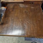 Vierkante tafel voor binnen of buiten met metalen onderstel., Huis en Inrichting, Ophalen, Vierkant, 50 tot 100 cm, Zo goed als nieuw