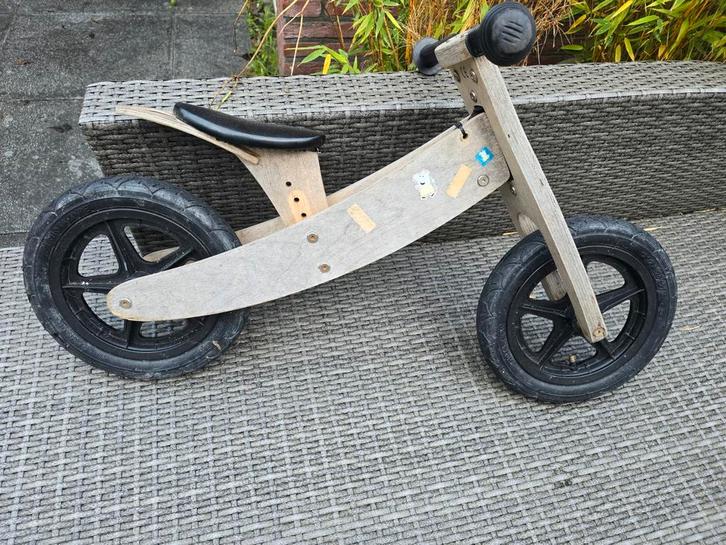 Houten Loopfiets - Gebruikt & Verstelbaar, Kinderen en Baby's, Speelgoed | Buiten | Voertuigen en Loopfietsen, Gebruikt, Loopfiets