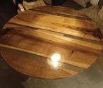Ronde eettafel hout epoxy, Ophalen, Rond, Zo goed als nieuw, Vijf personen of meer
