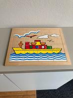 Houten puzzel boot 12 stukjes, Ophalen of Verzenden, Gebruikt