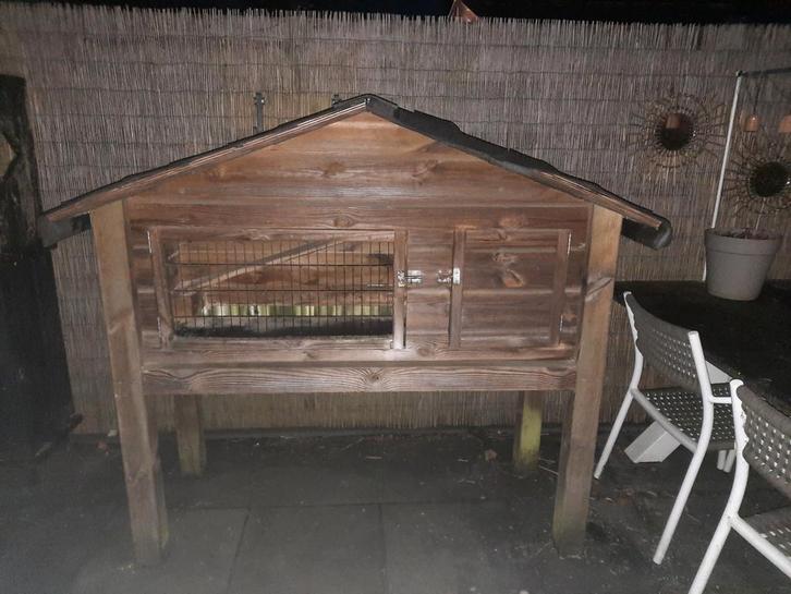 Gratis stevige houten konijnenhok, Tuin en Terras, Tuinbanken, Gebruikt, Ophalen