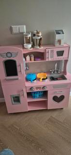 Roze Houten Speelkeuken met Accessoires, Ophalen, Zo goed als nieuw, Hout, Speelkeuken