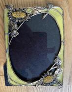 Fotolijst zonnebloemen rechthoekig metaal 14,5 x 10,5 cm, Ophalen of Verzenden, Zo goed als nieuw