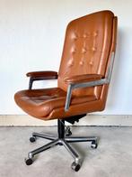 bureaustoel Ring Mekanikk Norway groot formaat leer 60s, Ophalen, Ring Mekanikk Mobelfabrik, Gebruikt, -