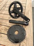 Rotor Aldhu crankstel lichtgewicht en stijf + bottom bracket, Fietsen en Brommers, Fietsonderdelen, Ophalen of Verzenden, Gebruikt