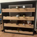 Caverack Champagne/wijn rek - 20 flessen - Eiken/Zwart, Huis en Inrichting, Ophalen, 50 tot 75 cm, 15 tot 25 flessen, Nieuw