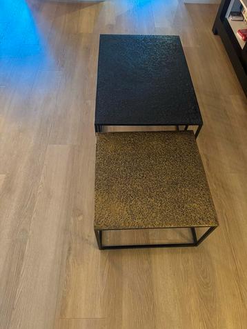 Salontafel rechthoek Metallic Brons - set van 2