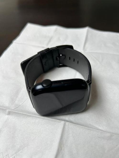Nieuwe lederen band voor Apple Iwatch 42 44 45 49 mm, Sieraden, Tassen en Uiterlijk, Sporthorloges, Nieuw, iOS, Zwart, Ophalen of Verzenden
