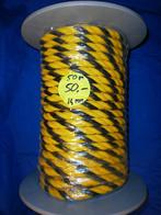 Rol lijn 14mm 50m PE Polyethyleen geel/zwart tiger rope tijg, Watersport en Boten, Ophalen of Verzenden, Nieuw, Lijn of Blok