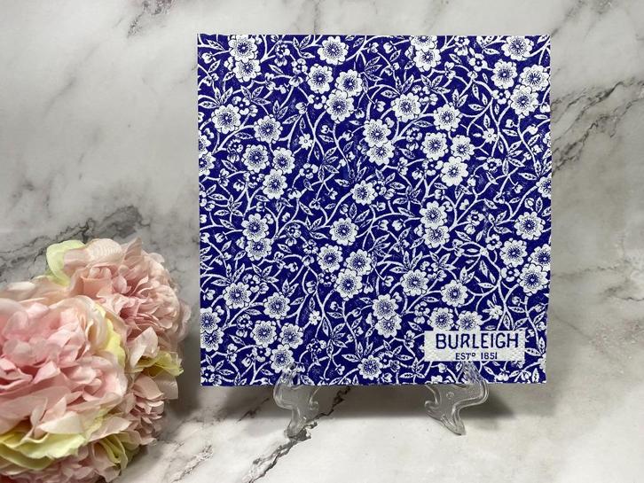 IHR knutsel servetten Delfts blauw bloemetjes decoupage 560, Hobby en Vrije tijd, Knutselen, Nieuw, Materiaal, Ophalen of Verzenden