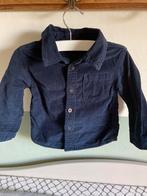 Blousje donker blauw rib fluweel mt 80, Kinderen en Baby's, Babykleding | Maat 80, Zeeman, Verzenden, Zo goed als nieuw, Overhemdje of Bloesje