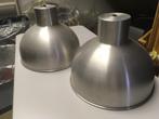 Twee identieke industriële metalen lampenkappen, Ophalen of Verzenden, Gebruikt, Minder dan 50 cm