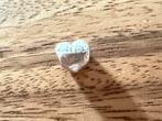 Pandora zilvere bedel / charm van een hart met Liebe Amore, Pandora, Ophalen of Verzenden, Zo goed als nieuw, 1 bedel