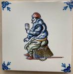 Tegel Harlingen Holland Drinkende Man op mand, Verzenden