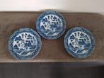 Drie wandbordjes Blue Willow patroon, Ophalen of Verzenden