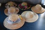 6 gebruikte rieten poppen/beren hoedjes, Ophalen of Verzenden, Gebruikt, Accessoires