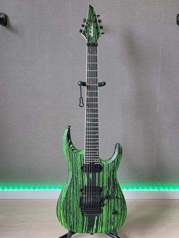 Jackson Pro Dinky Modern Ash FR7, Black & Green beschikbaar voor biedingen