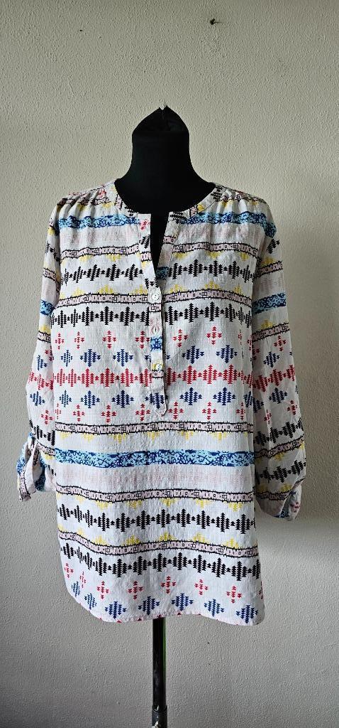 kleurrijke blouse van Freda maat L (27725), Kleding | Dames, Blouses en Tunieken, Ophalen of Verzenden