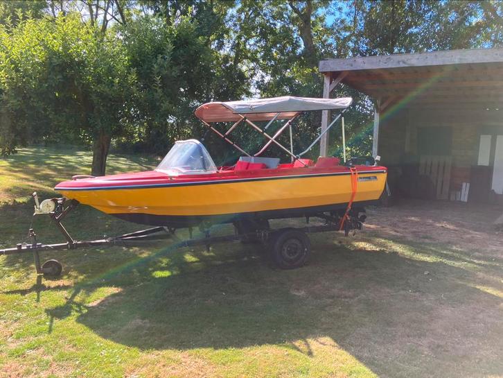 Beekman speedbootje met 9.8 bbm zonder vaarbewijs varen, Watersport en Boten, Speedboten, Gebruikt, 3 tot 6 meter, Benzine, Minder dan 70 pk