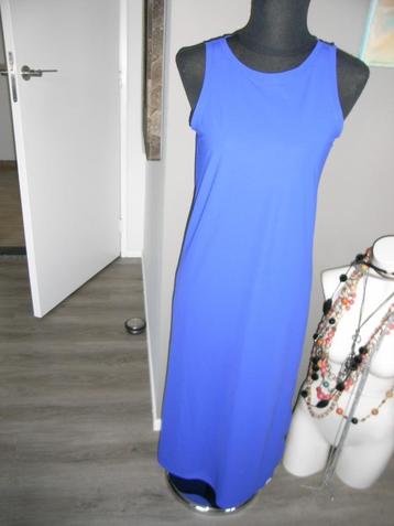 PENN & INK kobaltblauwe travelstof jurk mt 38 met splitjes 