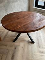 Mangohout ronde eettafel, Huis en Inrichting, Tafels | Eettafels, Ophalen, Gebruikt, Rond, 100 tot 150 cm