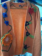 Vest met gehaakte bloemen, Ophalen of Verzenden, Oranje, Trui of Vest