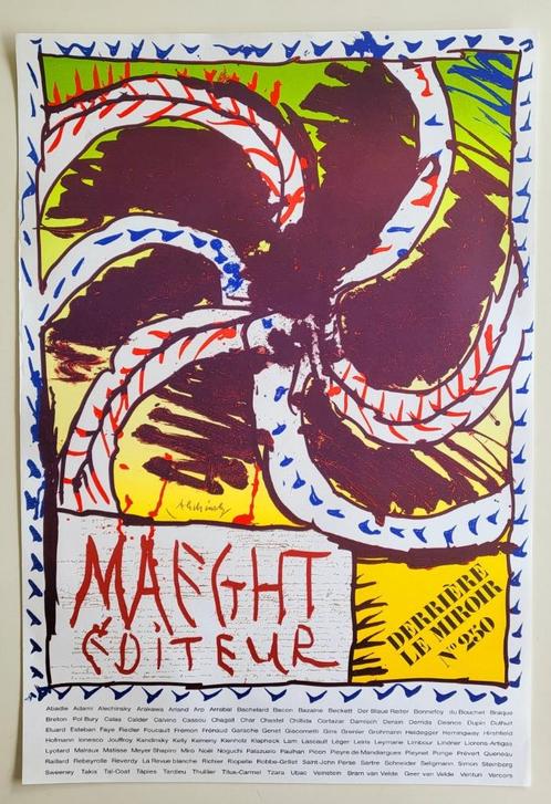 Pierre Alechinski (1927-) - Originele Kleurenlithografie, Antiek en Kunst, Kunst | Litho's en Zeefdrukken, Verzenden