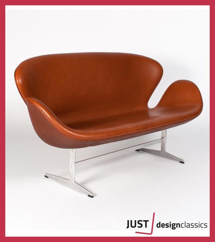 Swan Sofa Fritz Hansen Cognac Leder (voorraad:2), Huis en Inrichting, Fauteuils, Zo goed als nieuw
