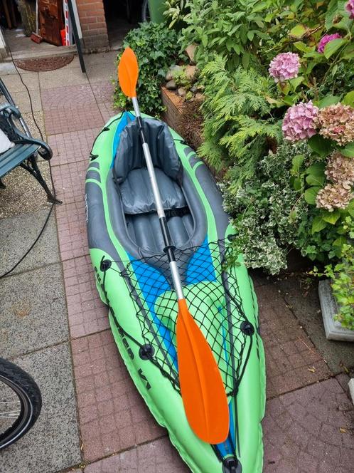 1 persoons opblaasbare kano, Watersport en Boten, Kano's, Gebruikt, Canadese kano of Open kano, Eén persoon, Opblaasbaar, Met peddels