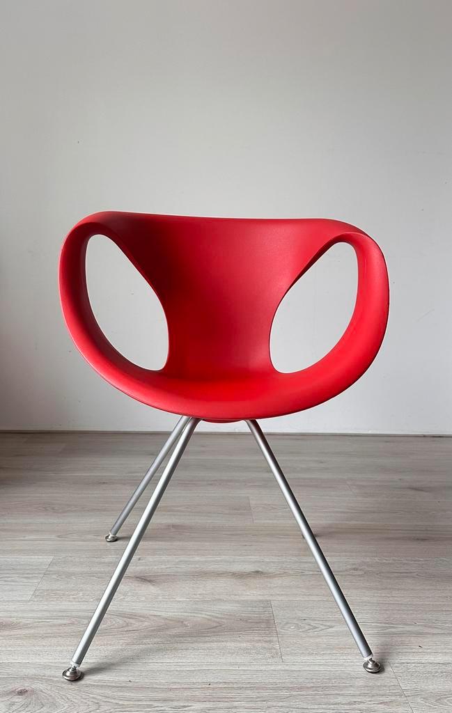 4 Tonon Up design stoelen, Huis en Inrichting, Stoelen, Zo goed als nieuw, Rood, Ophalen