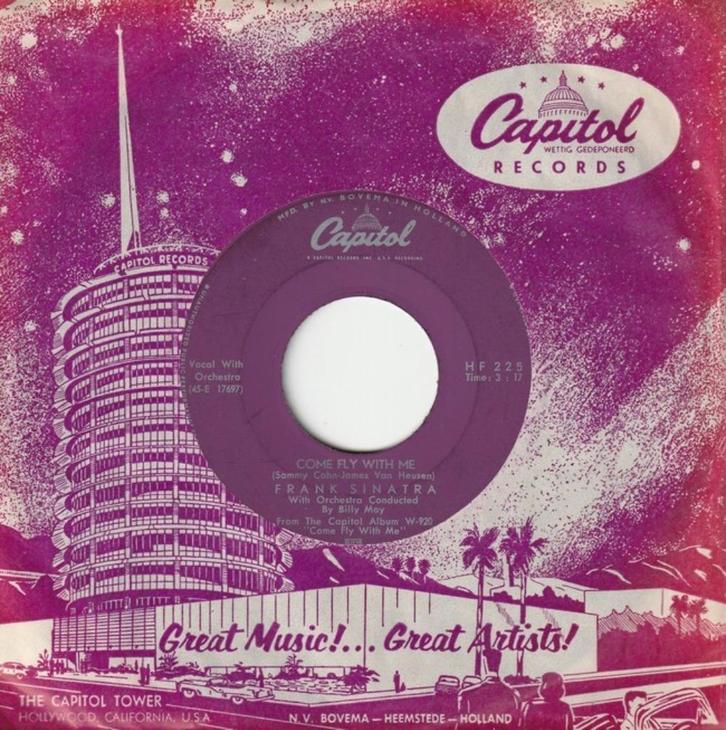 Frank Sinatra - Come Fly With Me (NL 1958), Cd's en Dvd's, Vinyl Singles, Gebruikt, Single, Jazz en Blues, 7 inch, Ophalen of Verzenden