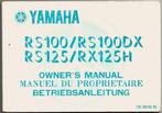 Yamaha RS100 RS125 manual instructieboek (7551z), Ophalen of Verzenden, Yamaha