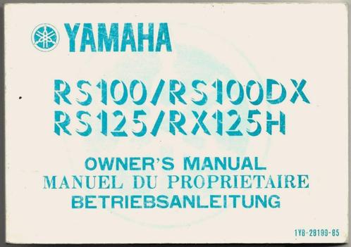 Yamaha RS100 RS125 manual instructieboek (7551z), Motoren, Handleidingen en Instructieboekjes, Yamaha, Ophalen of Verzenden