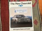 autofolder chevrolet caprice en impala  1979, Ophalen of Verzenden, Zo goed als nieuw, Chevrolet