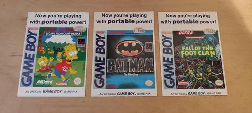 3 Vintage Game Boy store promo display cards - RARE, Spelcomputers en Games, Games | Nintendo Game Boy, Gebruikt, 1 speler, Vanaf 3 jaar