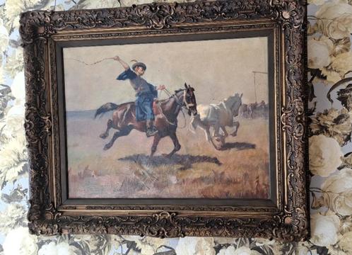 Prachtig groot Paarden Schilderij ,,Janos Viski,, 1920, Antiek en Kunst, Kunst | Schilderijen | Klassiek, Ophalen