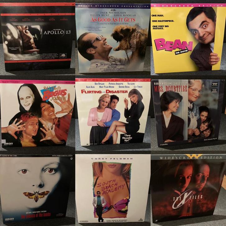 9x Laserdisc NTSC: Bill & Ted’s, X-files, Bean, etc., Verzamelen, Film en Tv, Zo goed als nieuw, Film, Gebruiksvoorwerp, Ophalen of Verzenden