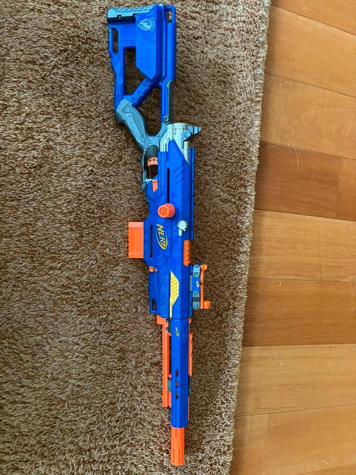 Nerf Nstrike Elite Long Strike CS-6, Kinderen en Baby's, Speelgoed | Buiten | Actiespeelgoed, Gebruikt, Ophalen