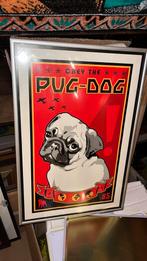 Pug dog, Ophalen of Verzenden, Zo goed als nieuw, Reclamebord