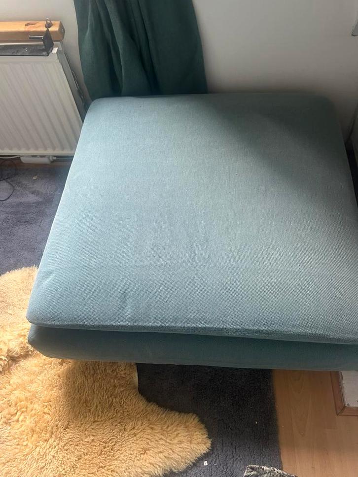 Poef/ hocker/ hoekelement van soderhamn turquoises, Huis en Inrichting, Banken | Sofa's en Chaises Longues, Gebruikt, Minder dan 150 cm