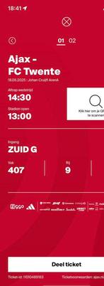 *Tickets AJAX - FC Twente*, Twee personen, Maart