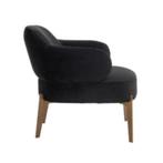 ZWARTE VELVET RICHMOND FAUTEUIL, Ophalen, MODERN, Nieuw, 75 tot 100 cm