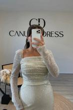 Beige Glitter Jurk, Kleding | Dames, Jurken, Verzenden, Beige, Nieuw, Maat 36 (S)